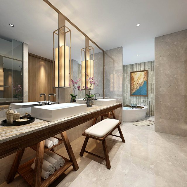 bathroom design complete model 52 3Dモデル .c4d .max .obj .3ds .fbx .stl .blend 