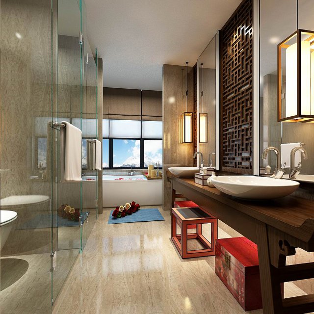 bathroom design complete model 53 3D 모델 .c4d .max .obj .3ds .fbx .stl .blend 