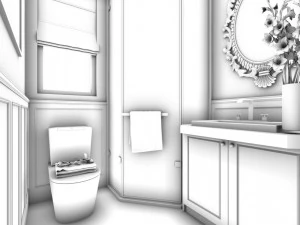 bathroom design complete model 55 3D Model