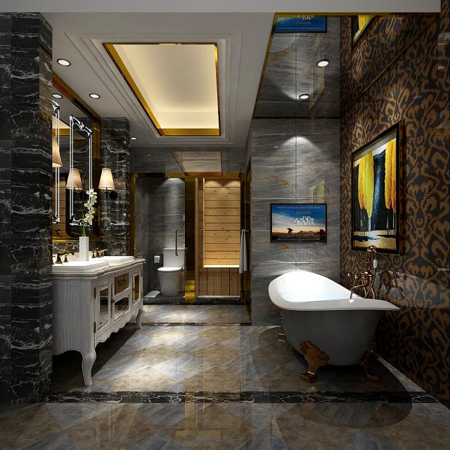 bathroom design complete model 57 3D मॉडल .c4d .max .obj .3ds .fbx .stl .blend