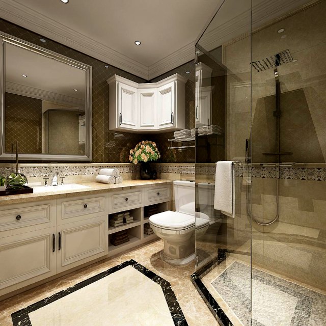 bathroom design complete model 58 3D Model .c4d .max .obj .3ds .fbx .stl .blend 