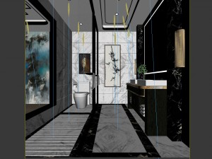bathroom design complete model 61 Model 3D