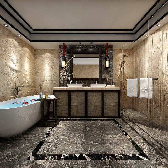 bathroom design complete model 62 Model 3D .c4d .max .obj .3ds .fbx .stl .blend 