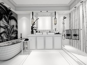 bathroom design complete model 62 Model 3D