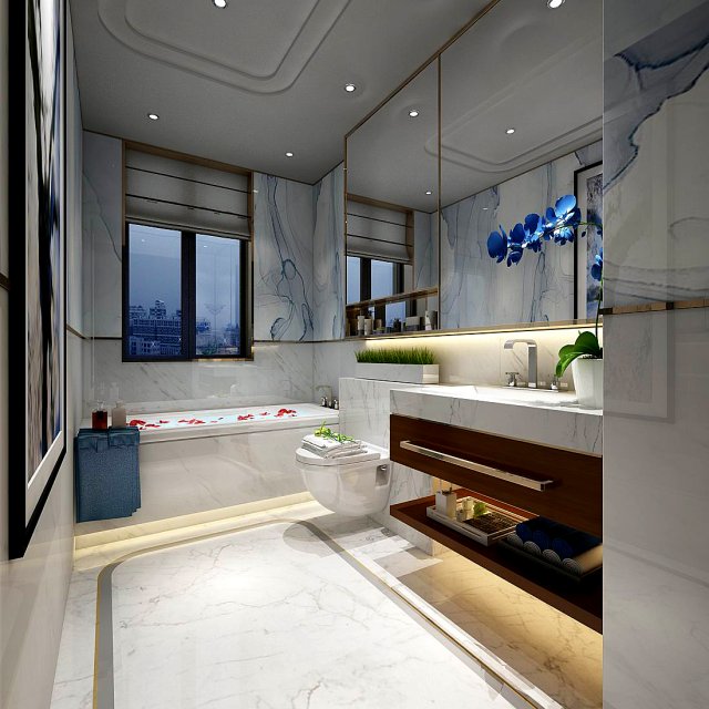 bathroom design complete model 64 3D Модель .c4d .max .obj .3ds .fbx .stl .blend 