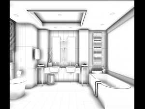 bathroom design complete model 66 Model 3D