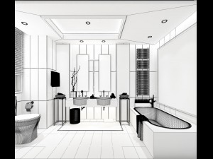 bathroom design complete model 66 Model 3D