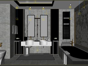 bathroom design complete model 66 Model 3D