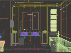 bathroom design complete model 66 Model 3D