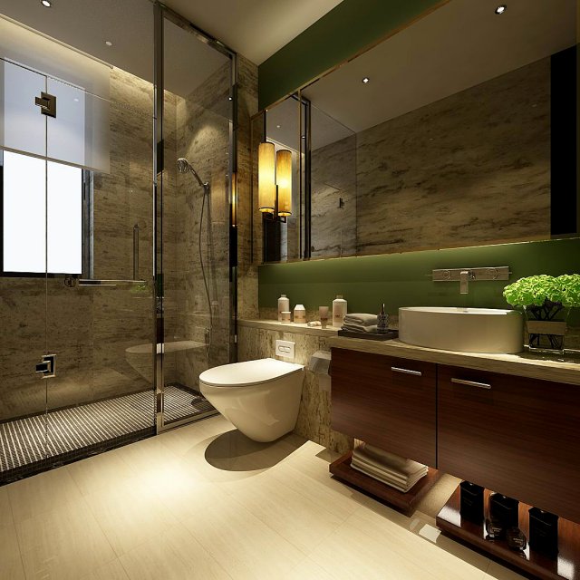 bathroom design complete model 67 Model 3D .c4d .max .obj .3ds .fbx .stl .blend 