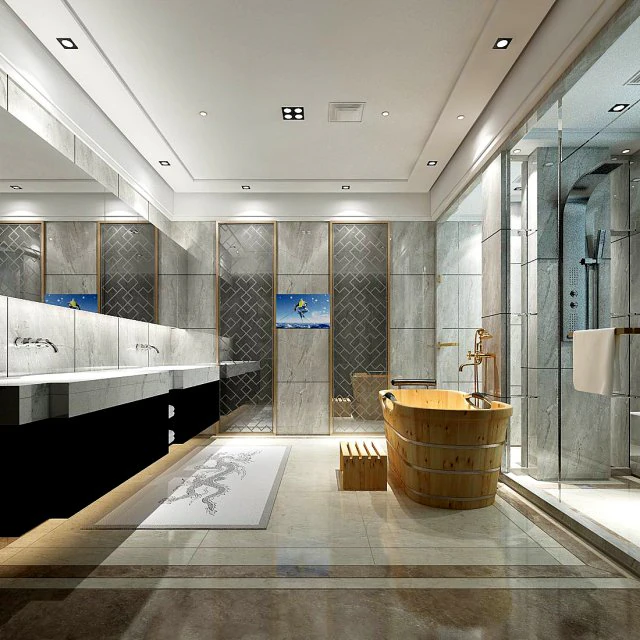 bathroom design complete model 70 3D Model .c4d .max .obj .3ds .fbx .stl .blend 
