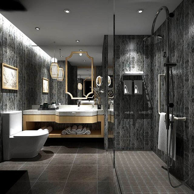 bathroom design complete model 71 Modelo 3D .c4d .max .obj .3ds .fbx .stl .blend 