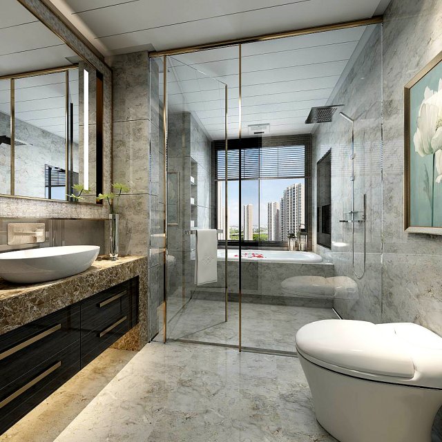bathroom design complete model 72 3D मॉडल .c4d .max .obj .3ds .fbx .stl .blend 