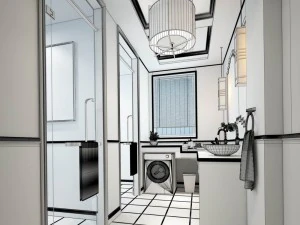bathroom design complete model 74 3D Model