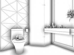 bathroom design complete model 75 Model 3D