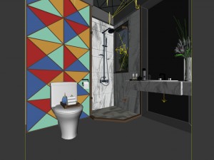 bathroom design complete model 75 Model 3D