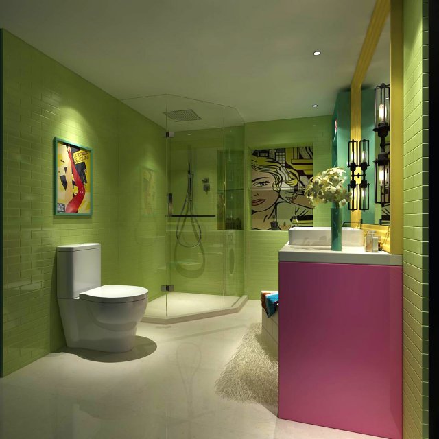 bathroom design complete model 76 Modèle 3D .c4d .max .obj .3ds .fbx .stl .blend 