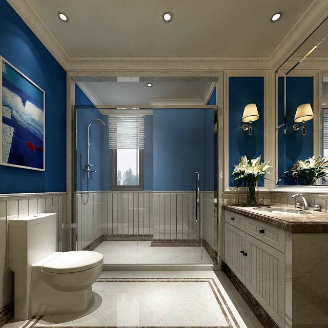 bathroom design complete model 77 Model 3D .c4d .max .obj .3ds .fbx .stl .blend 