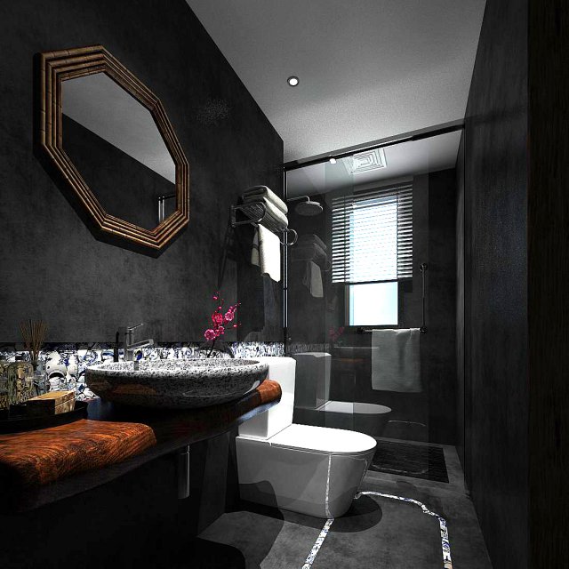 bathroom design complete model 80 Model 3D .c4d .max .obj .3ds .fbx .stl .blend 