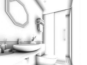 bathroom design complete model 80 Model 3D
