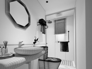 bathroom design complete model 80 Model 3D