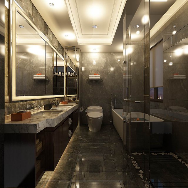 bathroom design complete model 81 3D Model .c4d .max .obj .3ds .fbx .stl .blend 