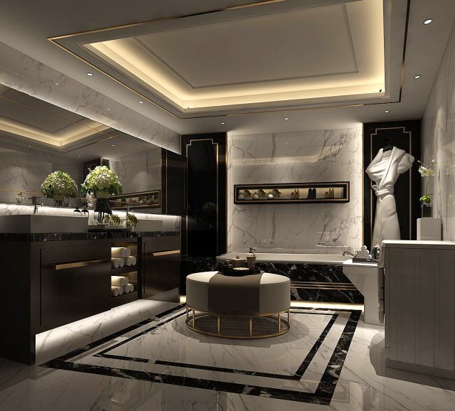 bathroom design complete model 83 Modelo 3D .c4d .max .obj .3ds .fbx .stl .blend 