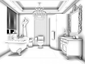 bathroom design complete model 84 3D Model