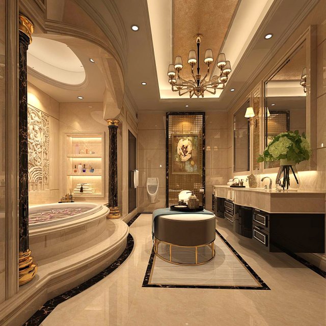 bathroom design complete model 85 3Dモデル .c4d .max .obj .3ds .fbx .stl .blend 