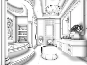 bathroom design complete model 85 3D Model