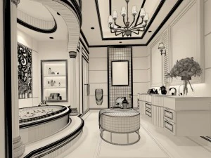 bathroom design complete model 85 3D Model