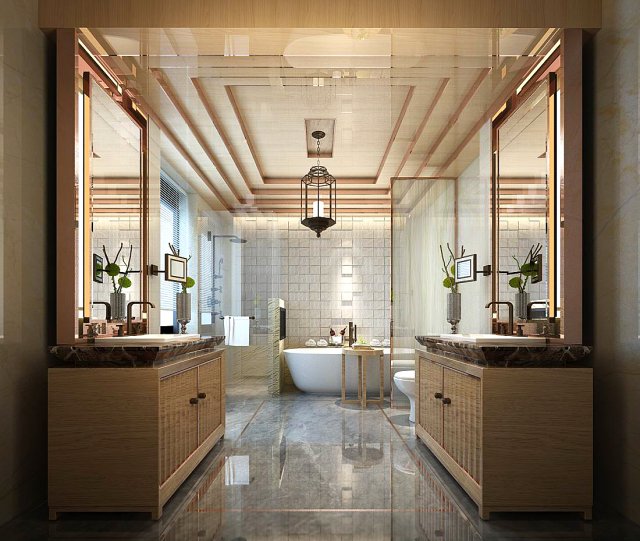 bathroom design complete model 86 Model 3D .c4d .max .obj .3ds .fbx .stl .blend
