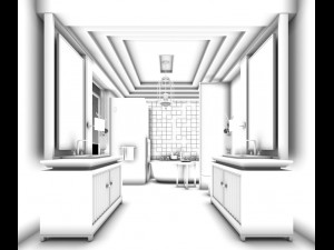 bathroom design complete model 86 Model 3D