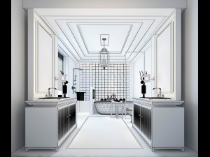 bathroom design complete model 86 Model 3D