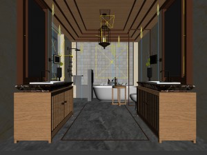 bathroom design complete model 86 Model 3D