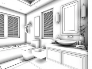 bathroom design complete model 87 3D Model