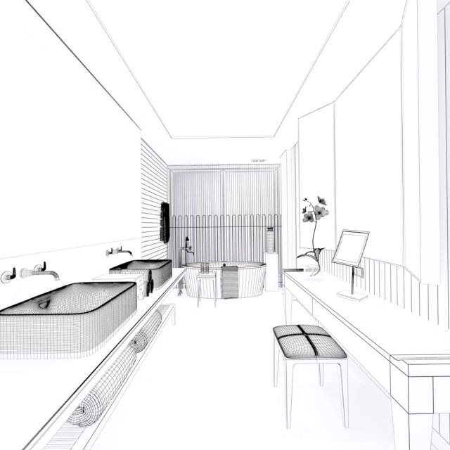 bathroom design complete model 89 Modello 3D .c4d .max .obj .3ds .fbx .stl .blend