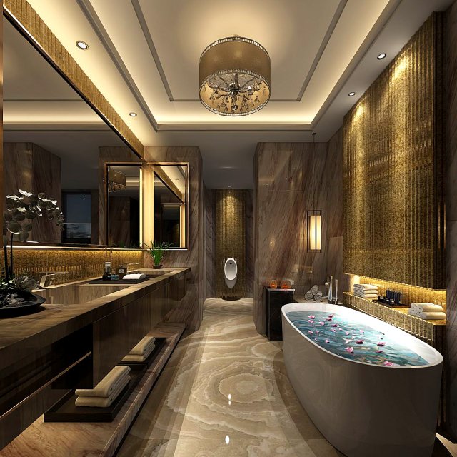 bathroom design complete model 90 3D Model .c4d .max .obj .3ds .fbx .stl .blend 