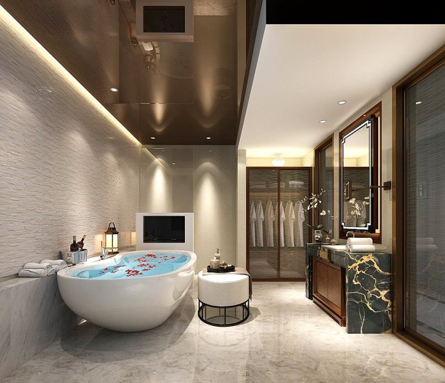 bathroom design complete model 92 3D 모델 .c4d .max .obj .3ds .fbx .stl .blend