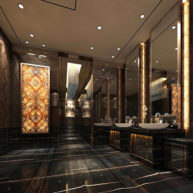 bathroom design complete model 94 Modèle 3D .c4d .max .obj .3ds .fbx .stl .blend 