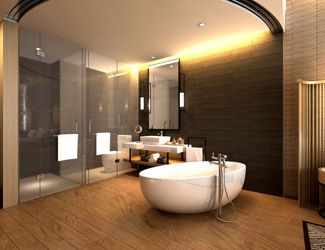 bathroom design complete model 95 3D Model .c4d .max .obj .3ds .fbx .stl .blend 