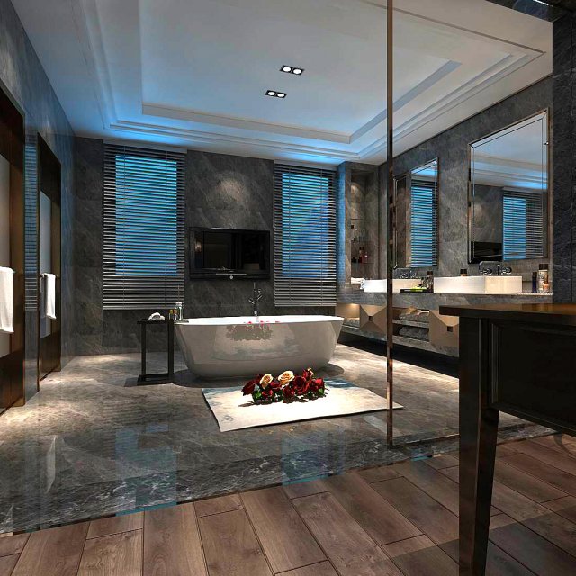 bathroom design complete model 108 3D Модель .c4d .max .obj .3ds .fbx .stl .blend 