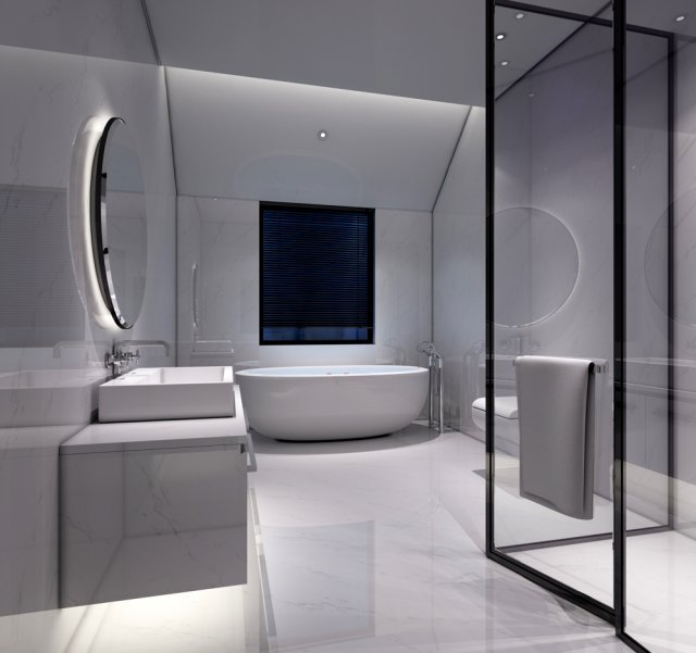 bathroom design complete model 110 Modèle 3D .c4d .max .obj .3ds .fbx .stl .blend 