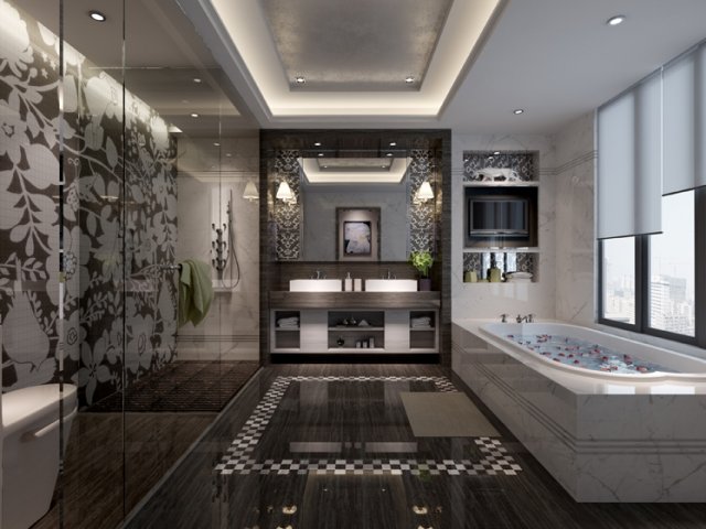 bathroom design complete model 114 3D 모델 .c4d .max .obj .3ds .fbx .stl .blend 