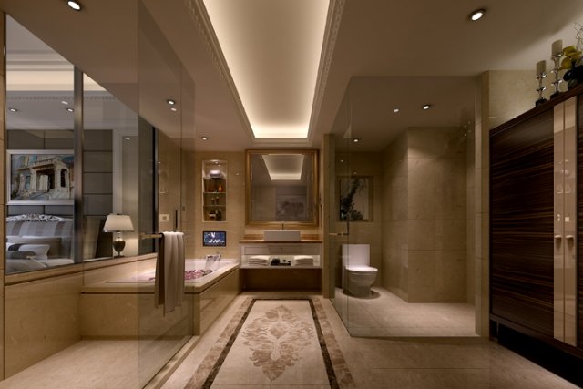 bathroom design complete model 122 3D Model .c4d .max .obj .3ds .fbx .stl .blend 