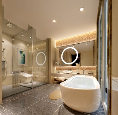 bathroom design complete model 124 3D 模型 .c4d .max .obj .3ds .fbx .stl .blend 