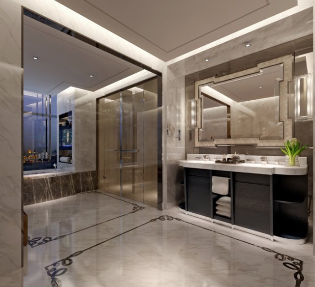 bathroom design complete model 126 3D Model .c4d .max .obj .3ds .fbx .stl .blend 