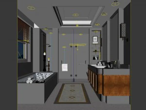 bathroom design complete model 128 3D Model