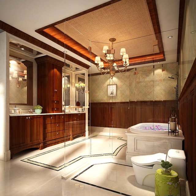 bathroom design complete model 129 3D Model .c4d .max .obj .3ds .fbx .stl .blend