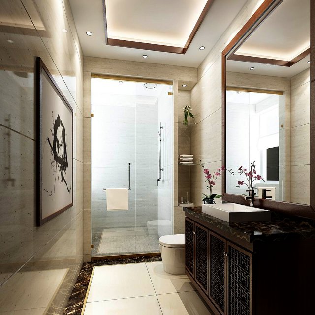 bathroom design complete model 135 Modelo 3D .c4d .max .obj .3ds .fbx .stl .blend 